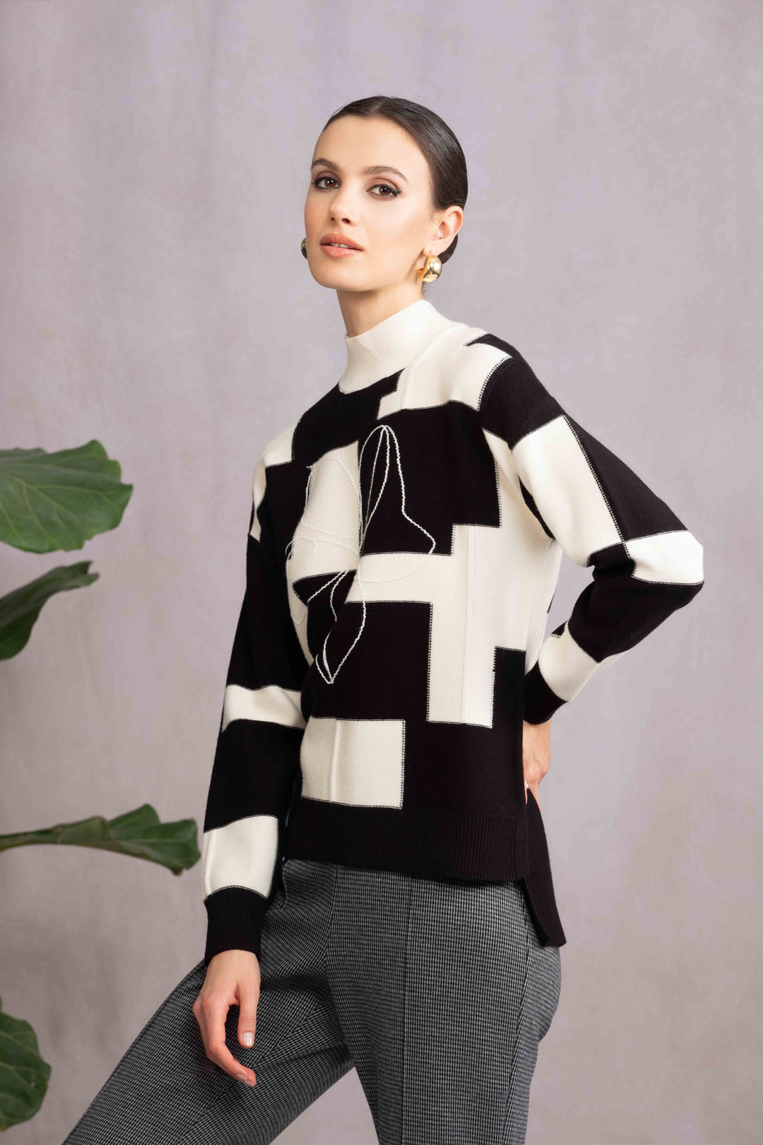 Tricot col montant