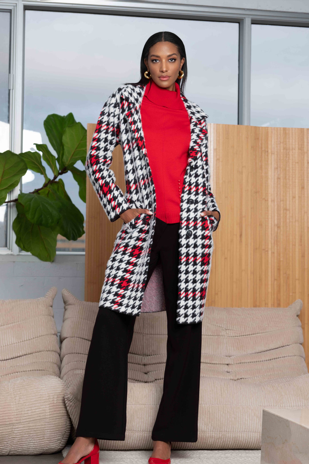 Manteau pied-de-poule