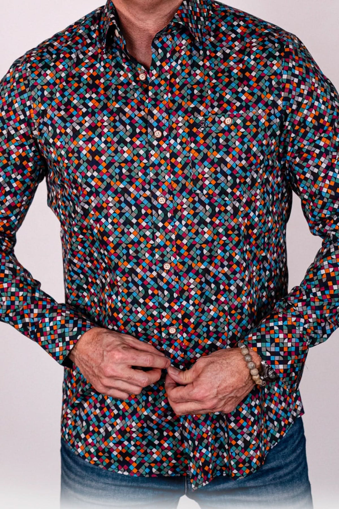 Geometric shapes printed shirt