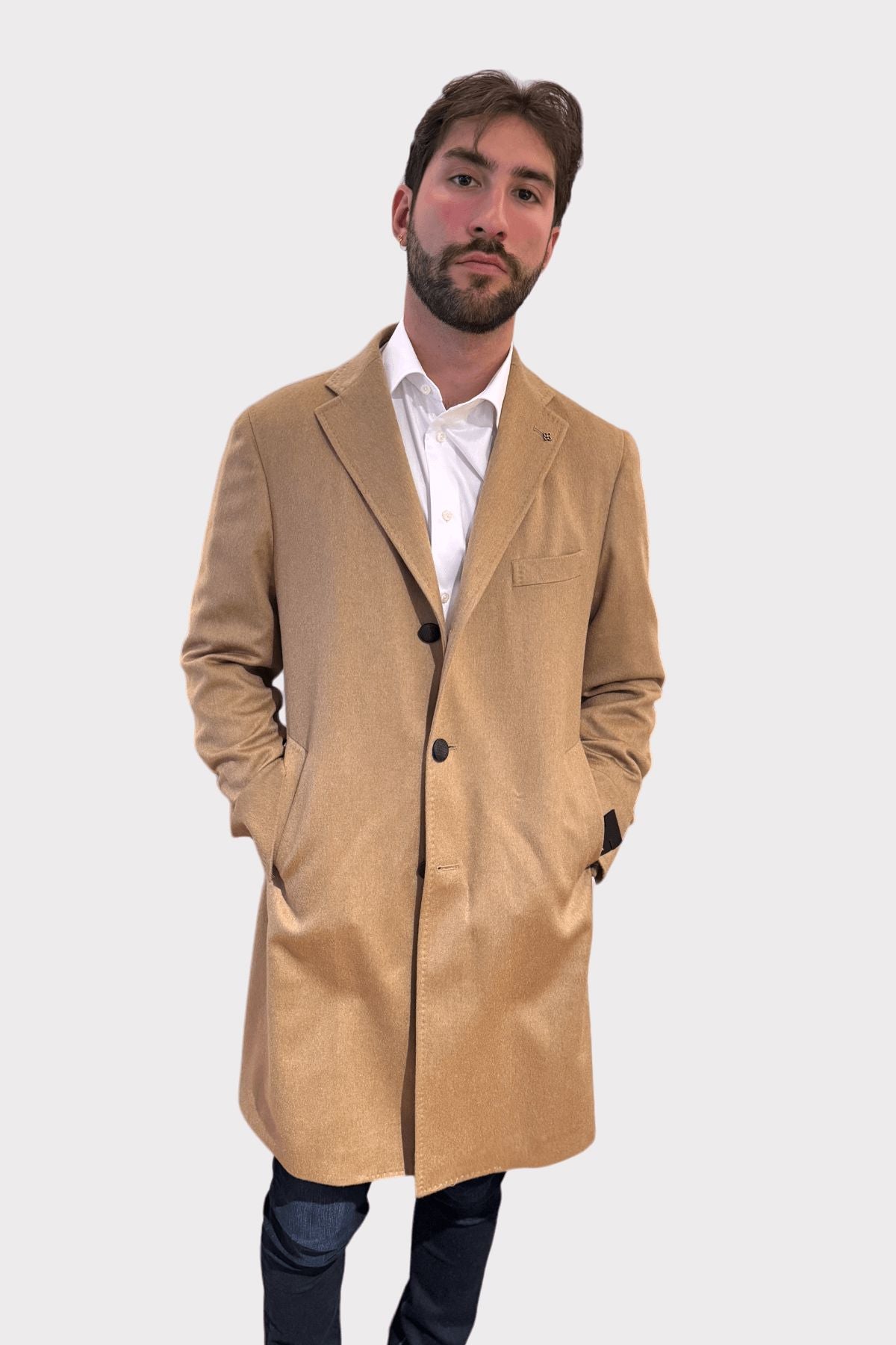 Camel hair coat Tagliatore for men | Valérie Simon