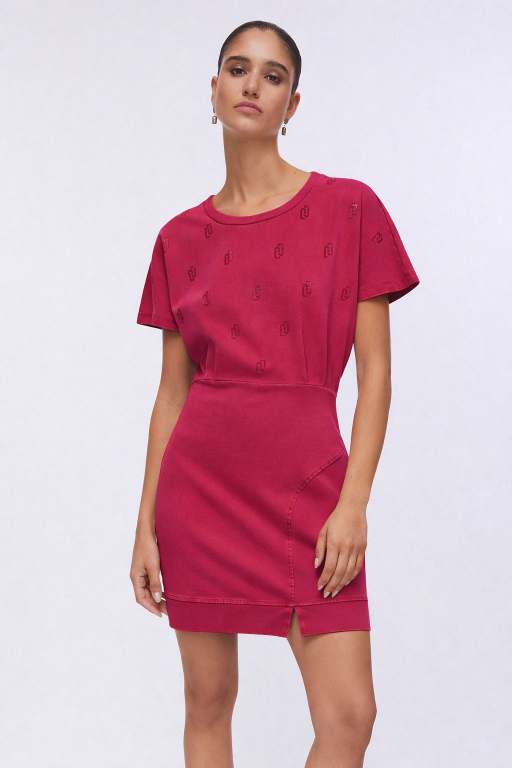 Short jersey dress with rhinestones by Liu Jo Sport