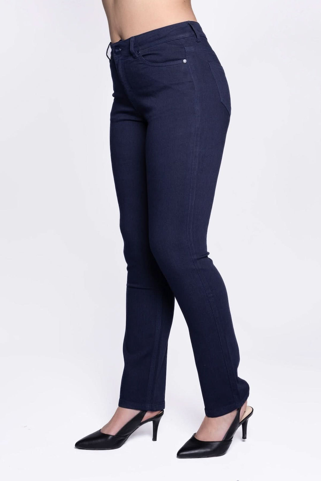 Jean slim à taille mi-haute