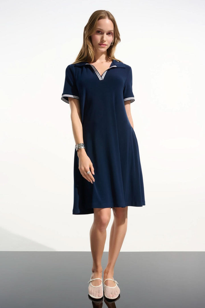 Robe polo à col contrasté