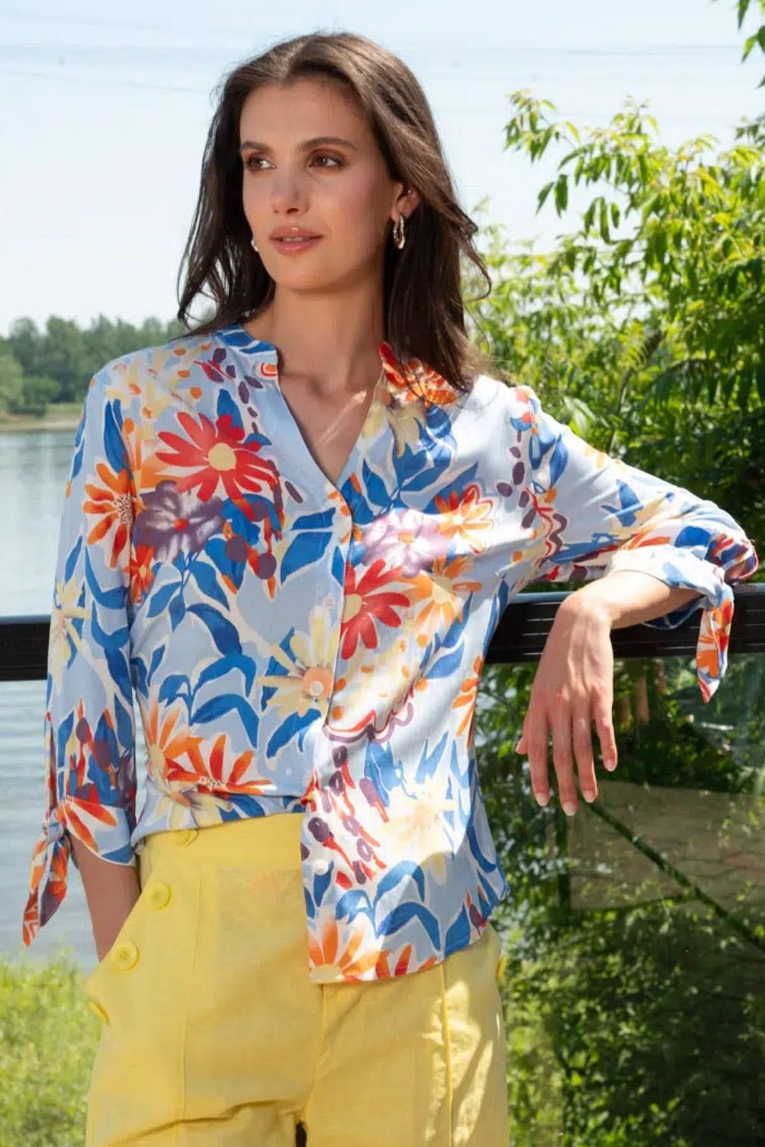 Floral print blouse