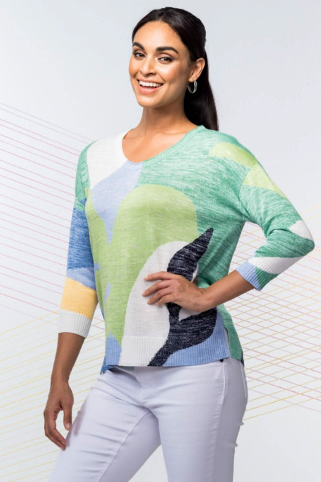 Chandail motif abstrait Elena Wang