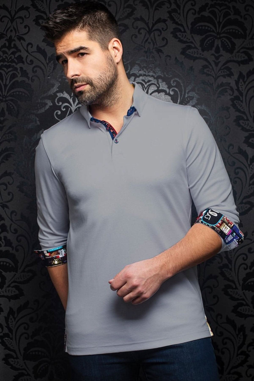 Polo Falcon AU NOIR 2 / S Gris