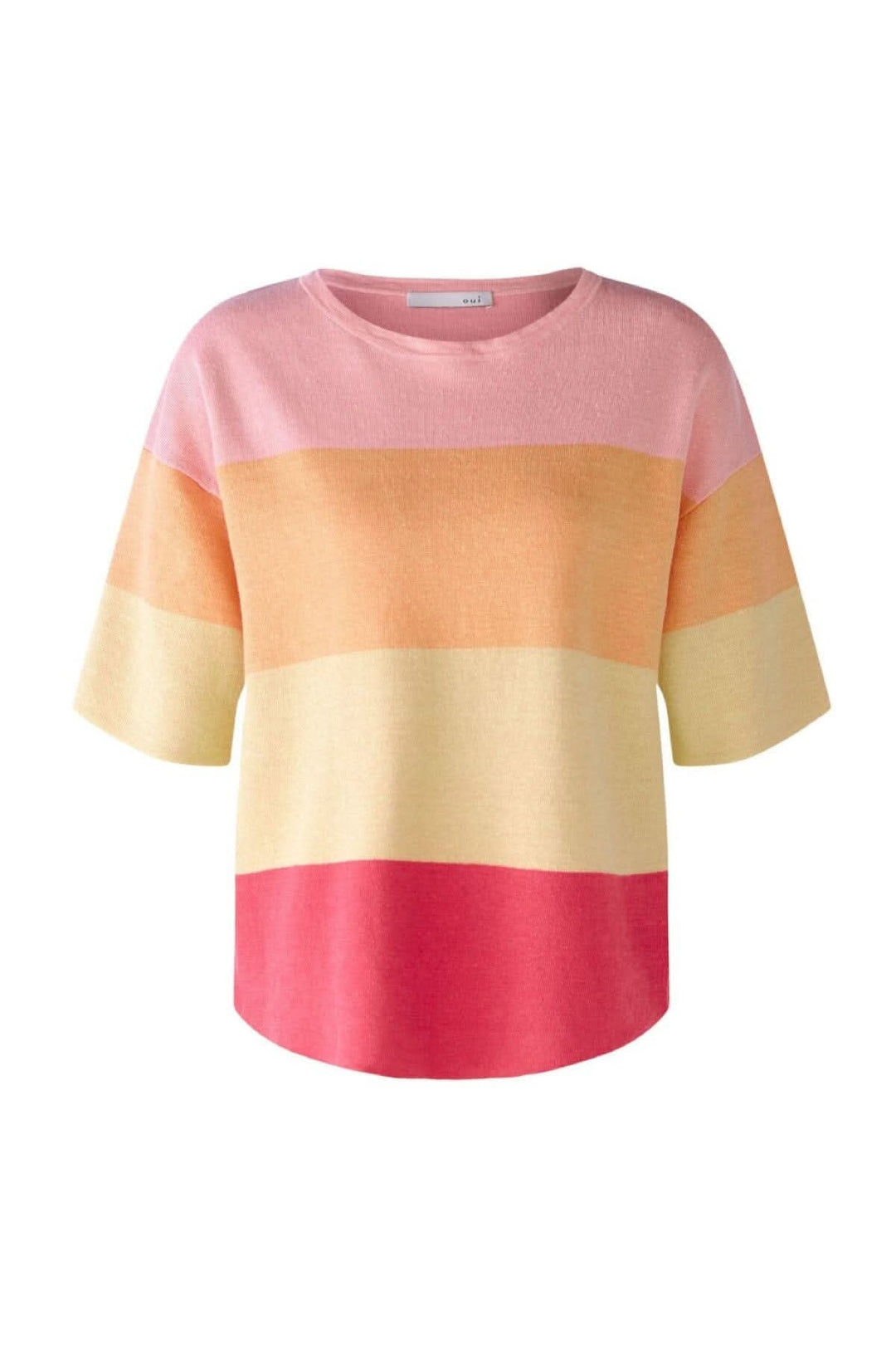 Pull ligné Oui 34 Rose