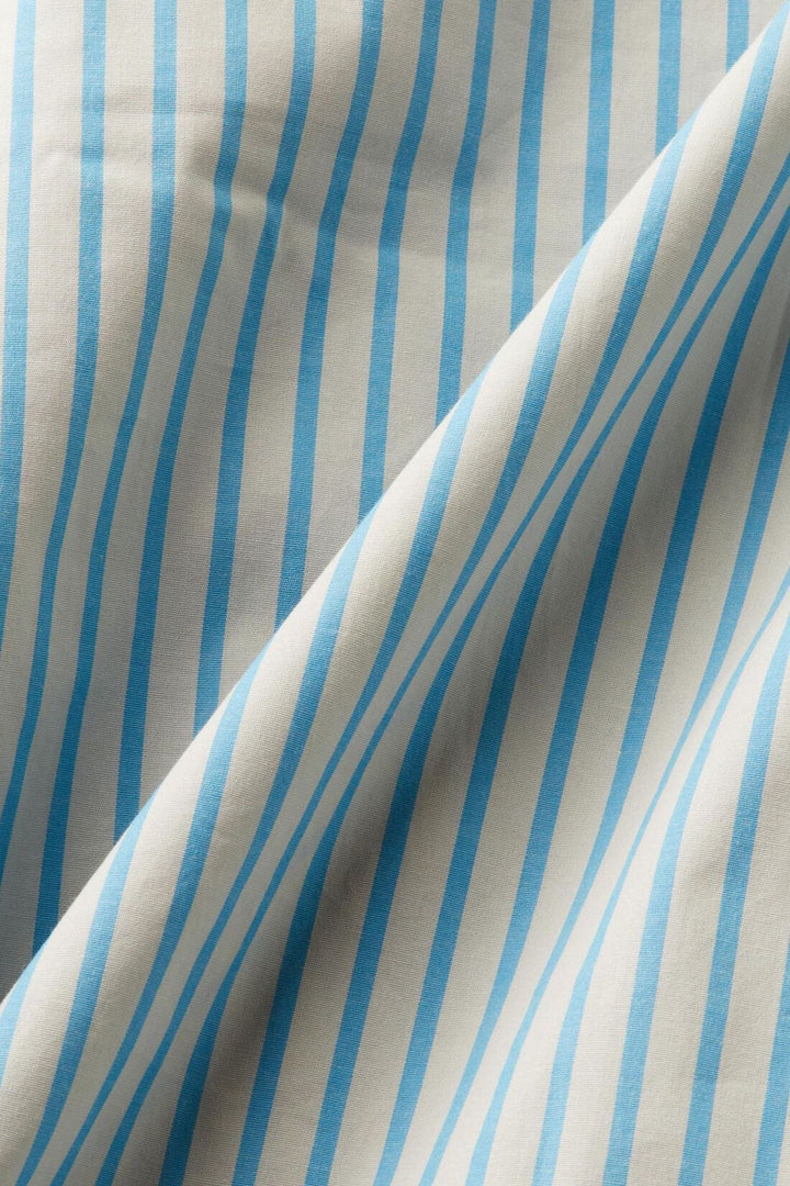 Striped button-down shirt