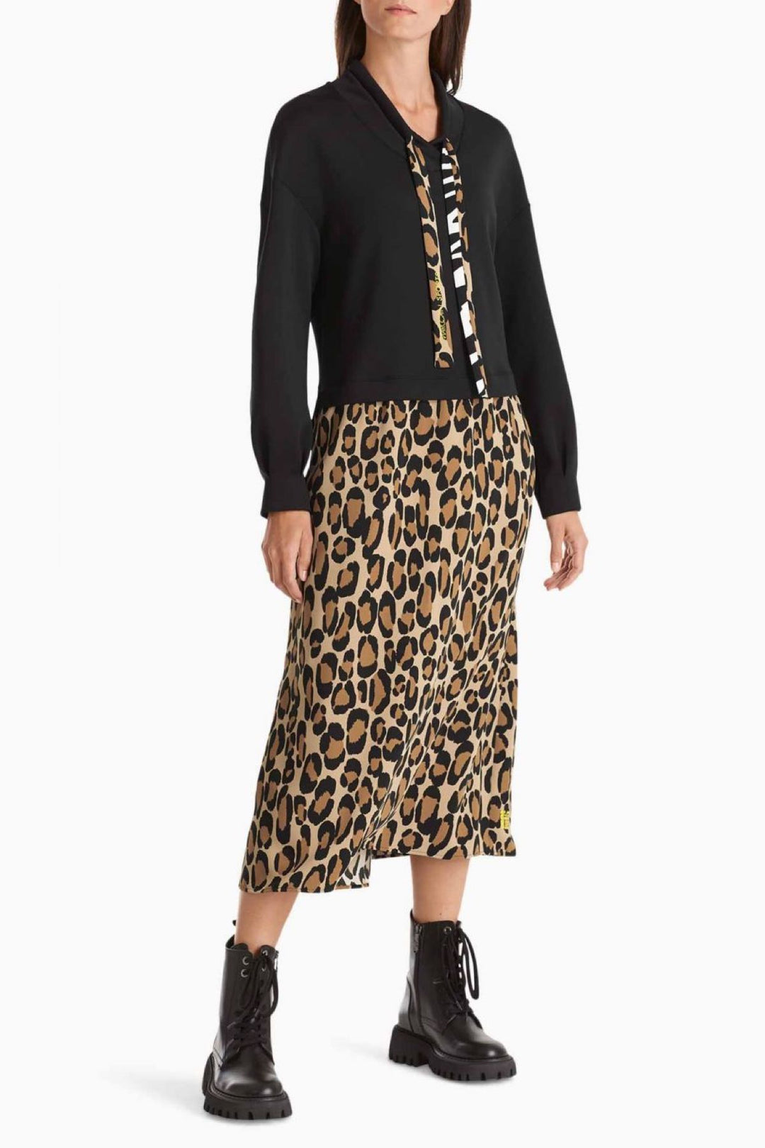 Leopard print long dress