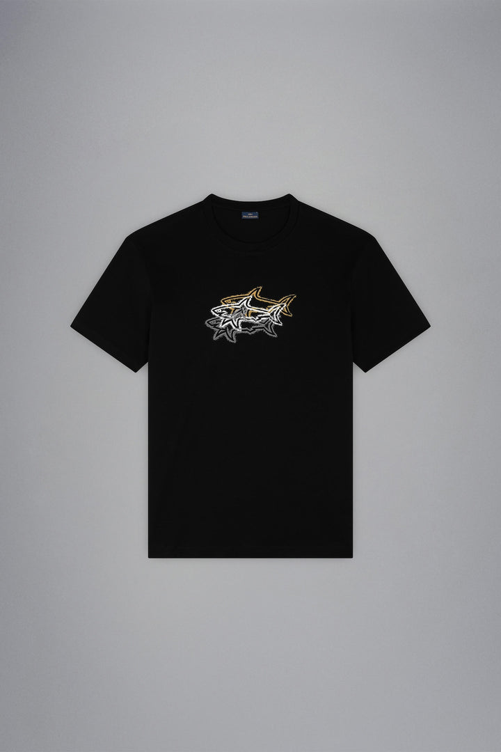 3 sharks printed t-shirt
