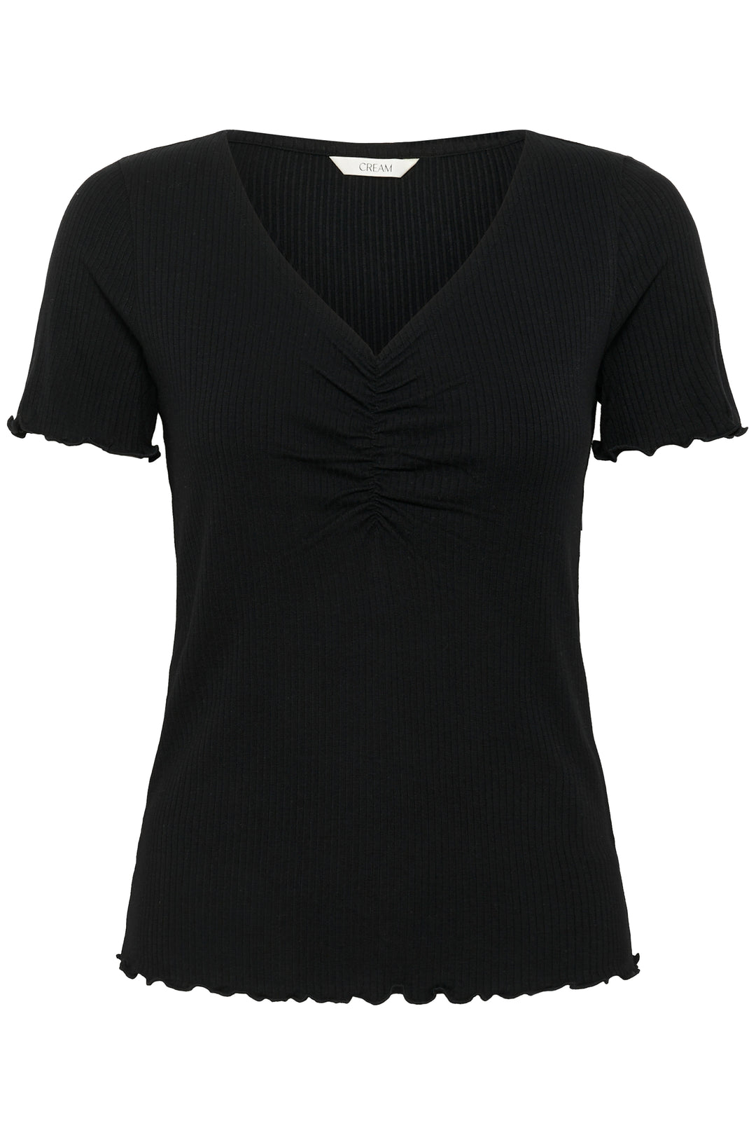 T-shirt à col froncé