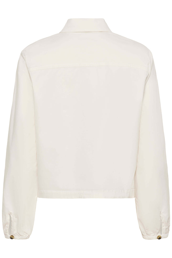 Lightweight striped button-down jacket