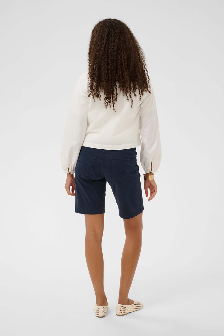 Lightweight striped button-down jacket