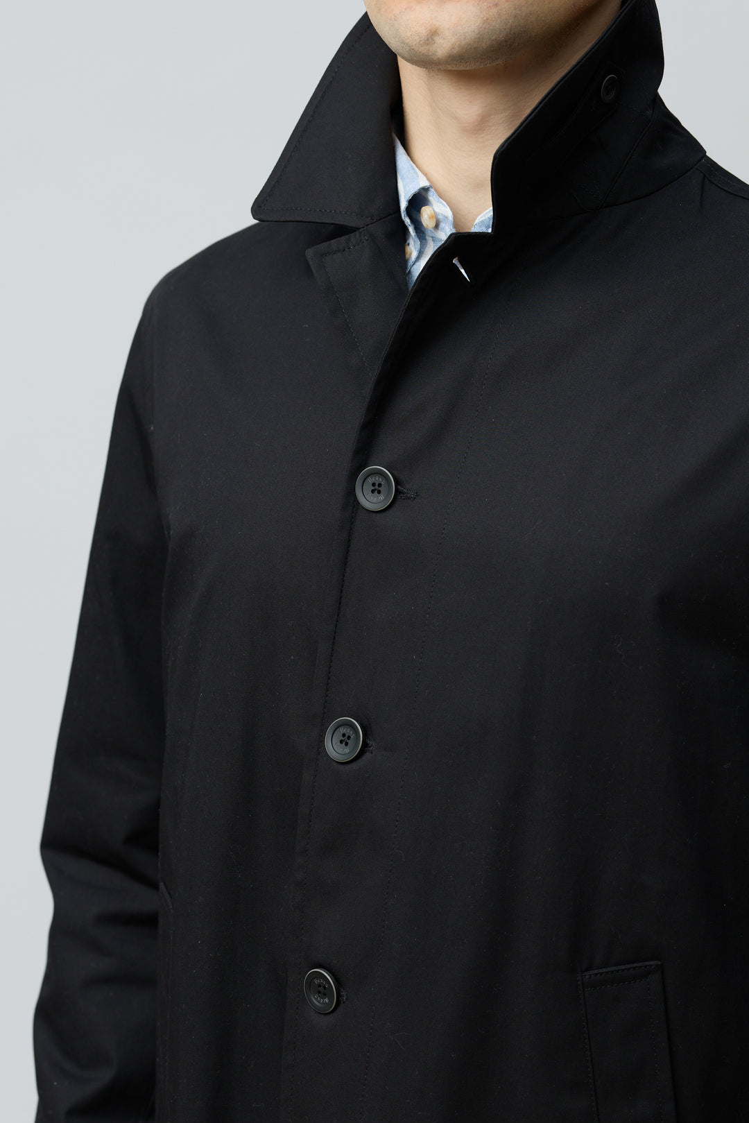 Impermeable en gabardine de coton