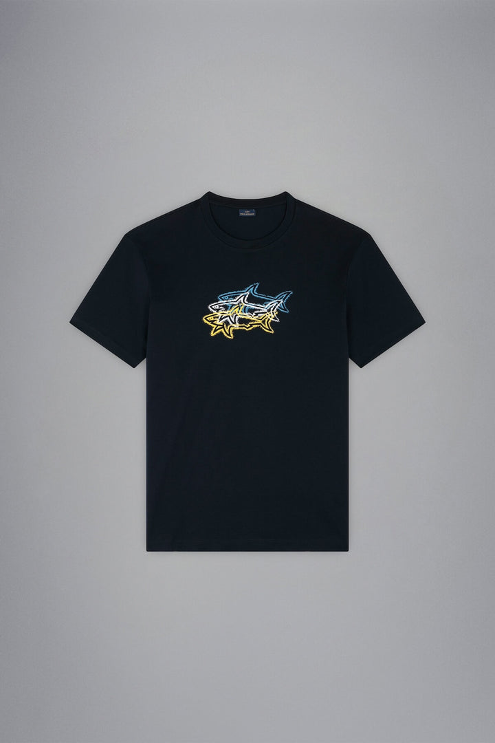 3 sharks printed t-shirt