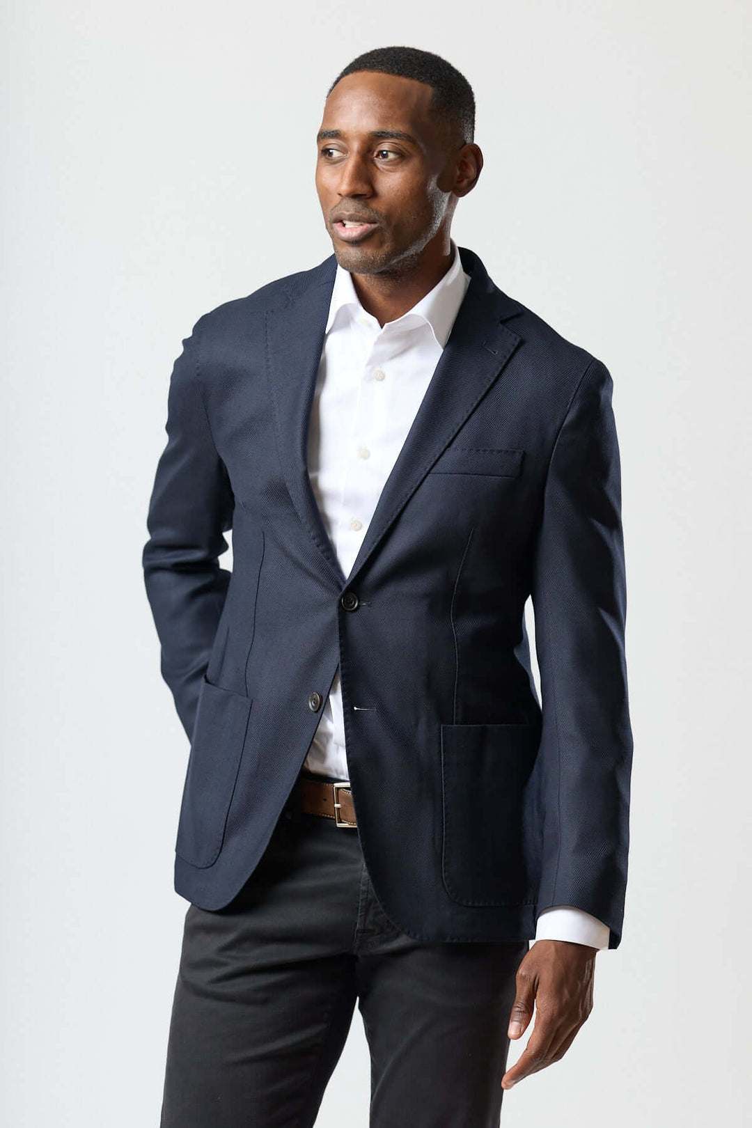 Veston moderne avec gilet zippé intégré