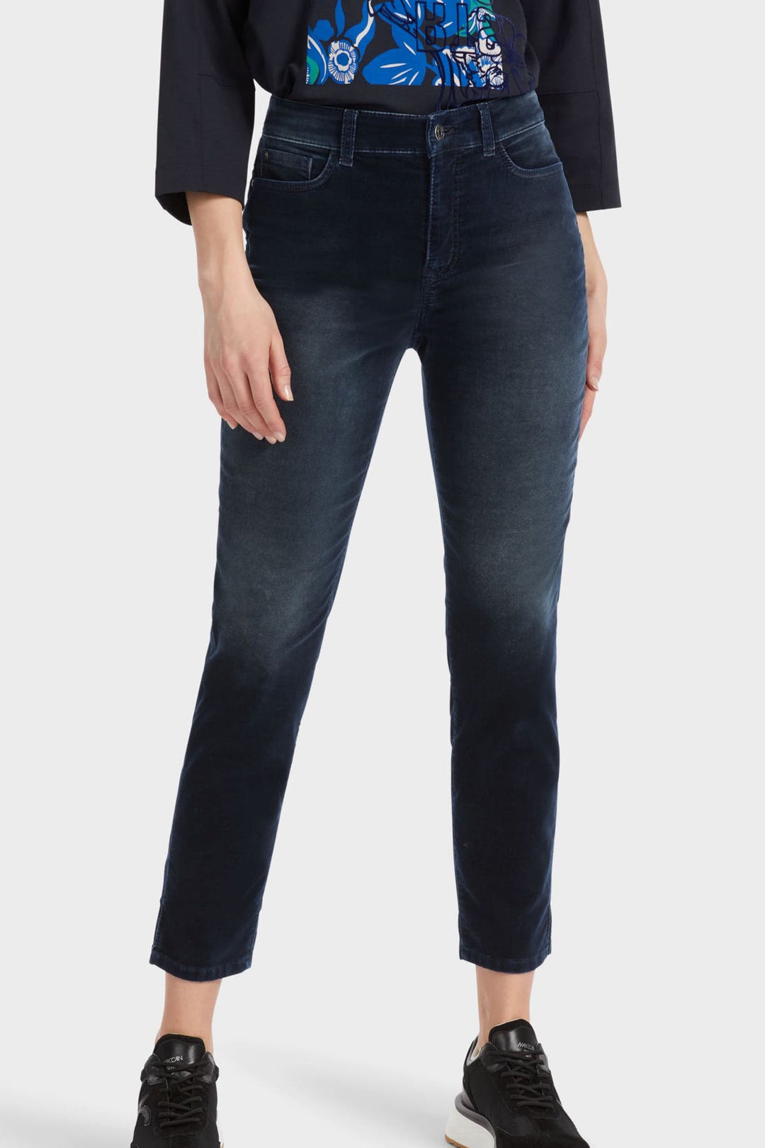 Dark blue SILEA five-pocket jeans