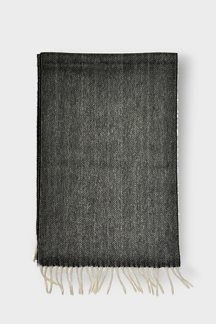 Herringbone cashmere scarf