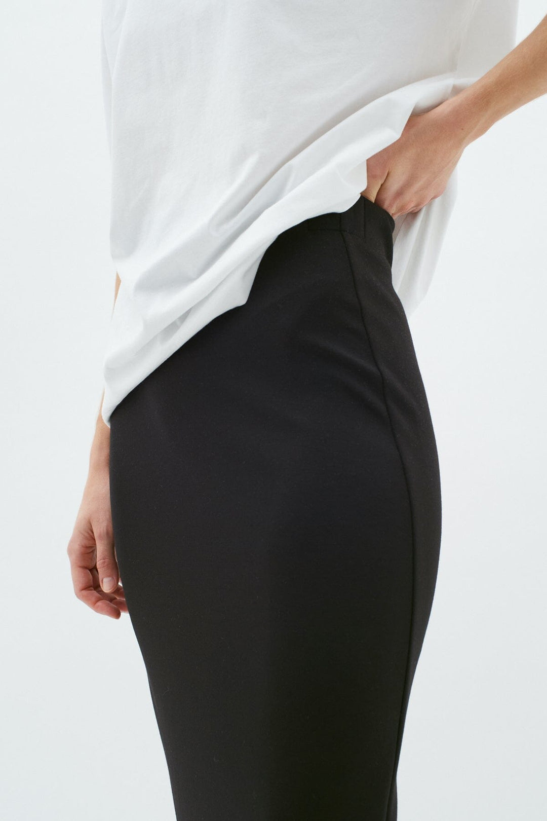 Jupe midi droite Aida