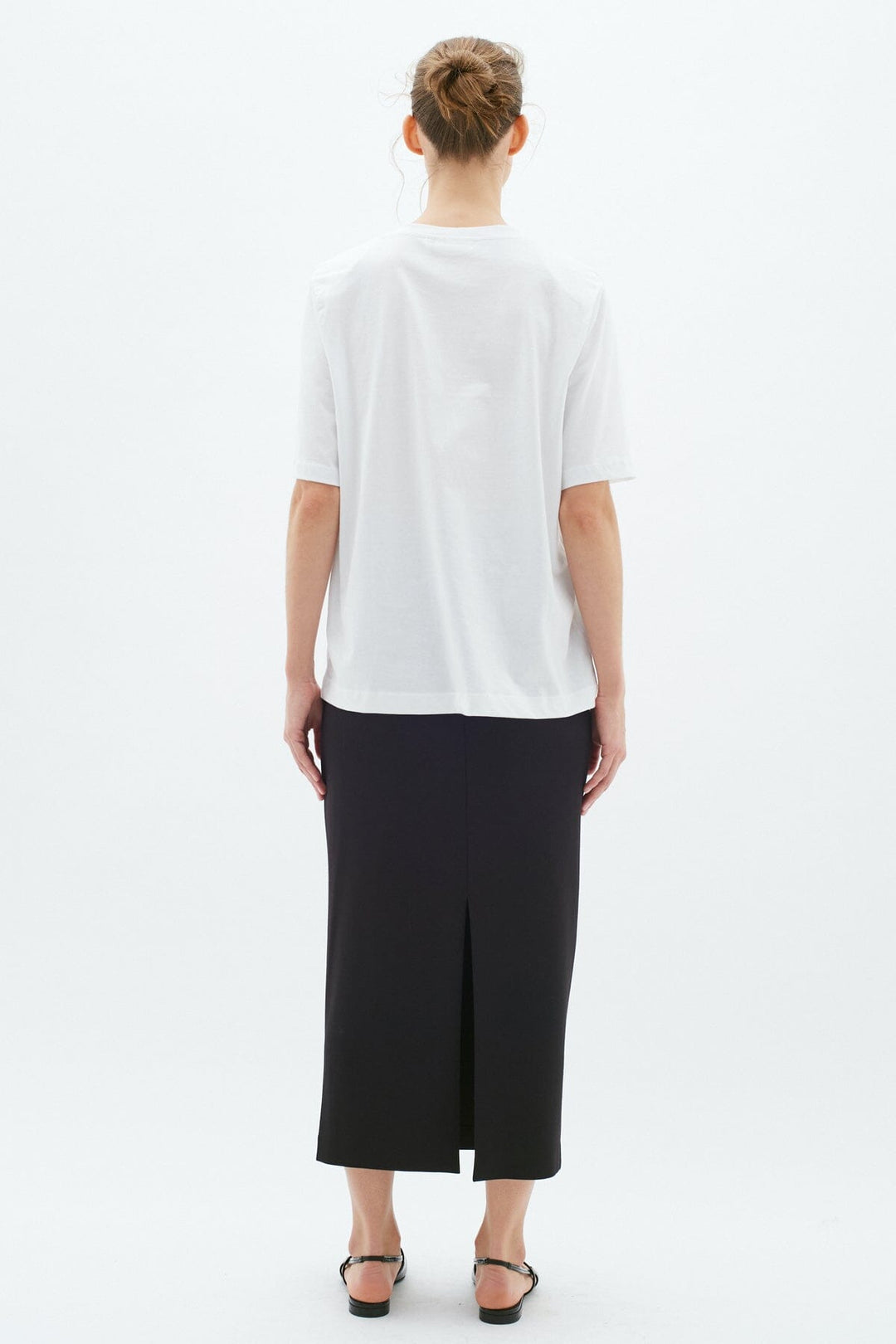 Jupe midi droite Aida