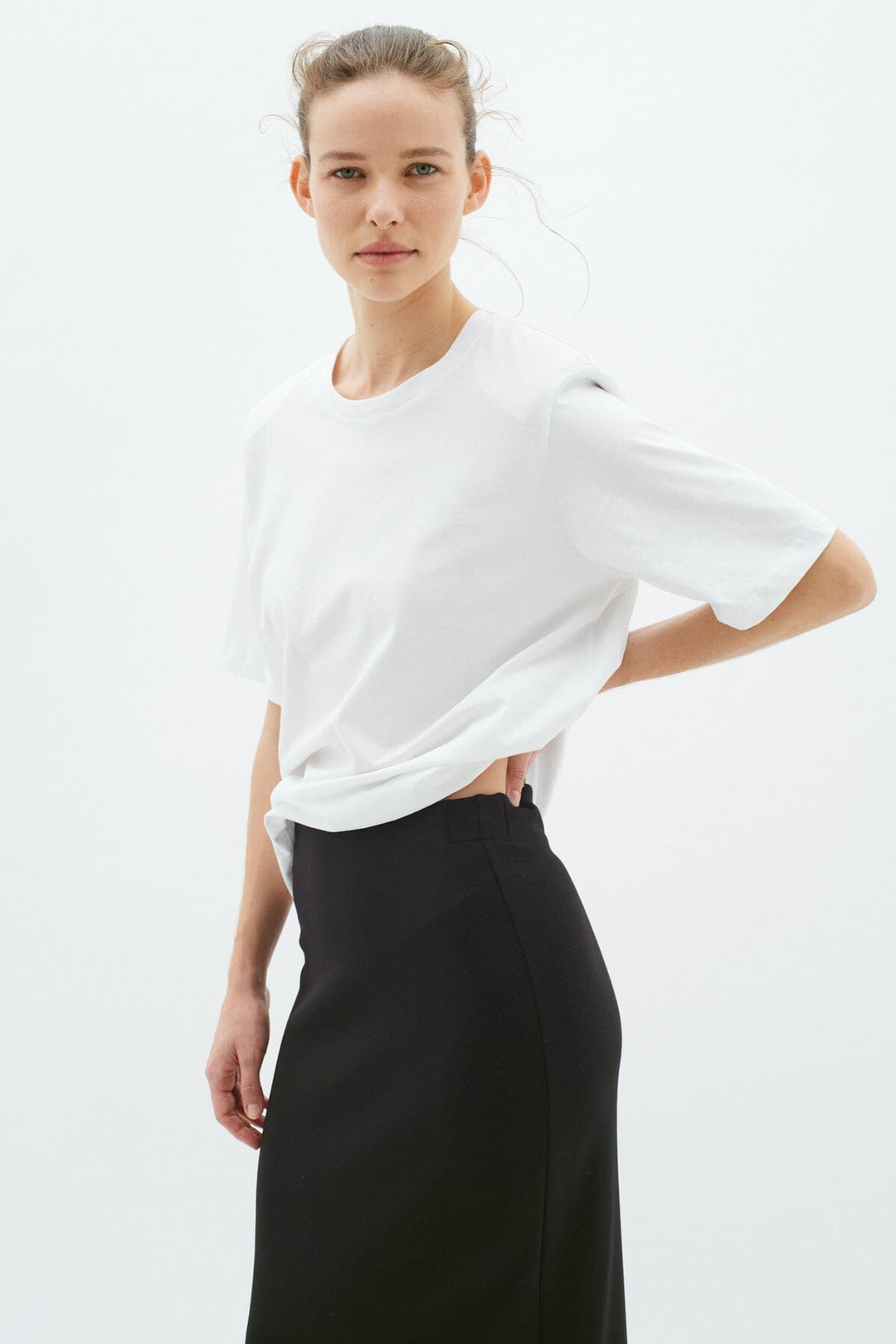 Jupe midi droite Aida