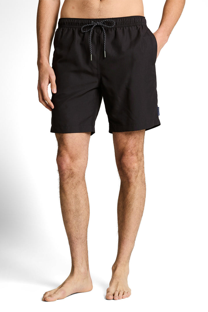 Solid-color swimsuit with an elastic waistband