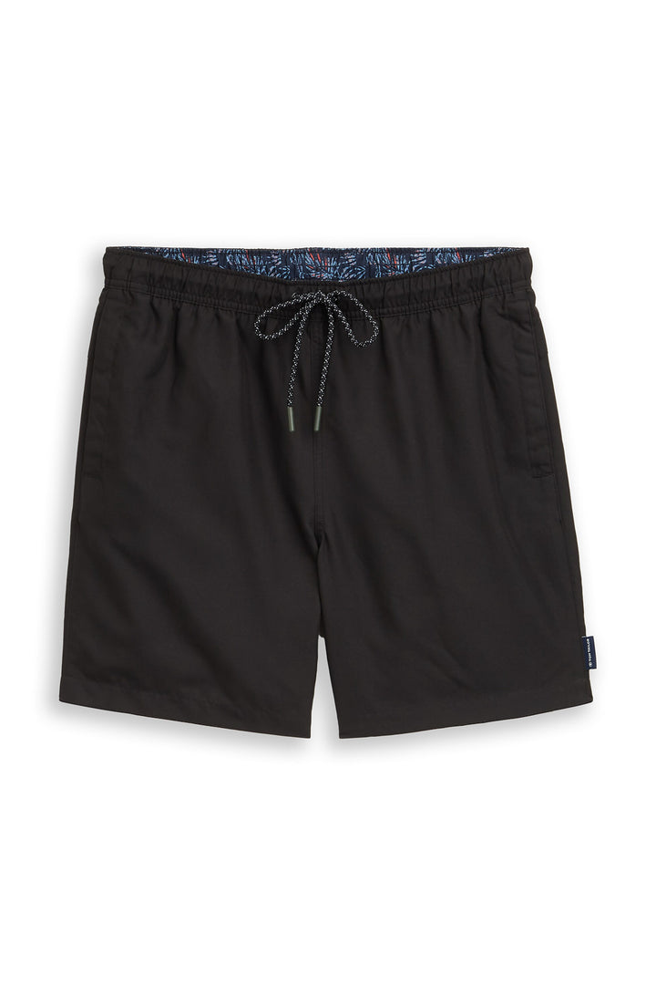 Solid-color swimsuit with an elastic waistband