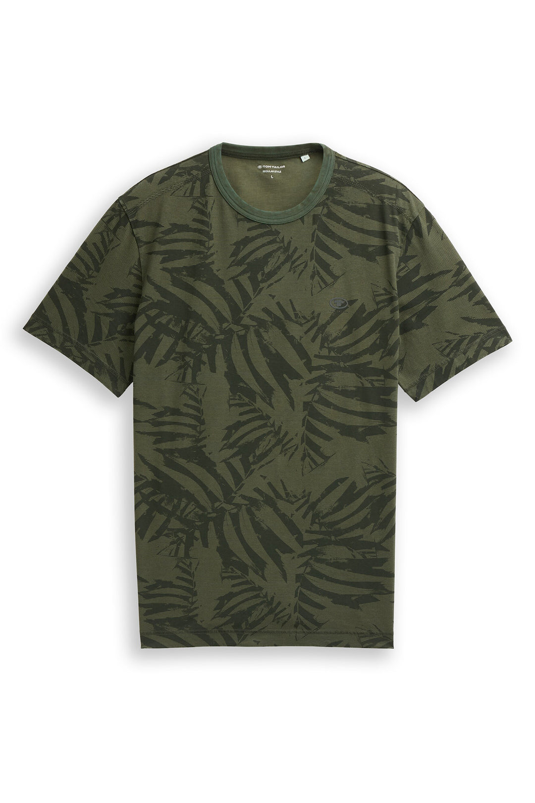 T-shirt à imprimé tropical ton sur ton