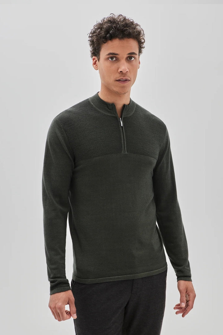 Newbury zipped sweater