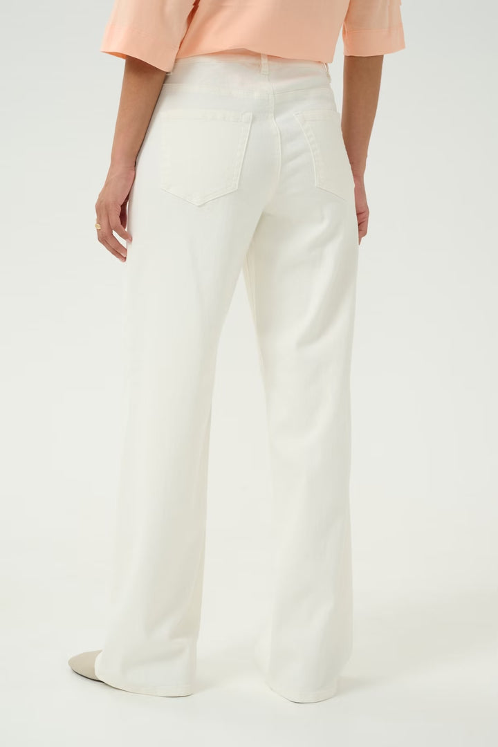 White wide leg jeans