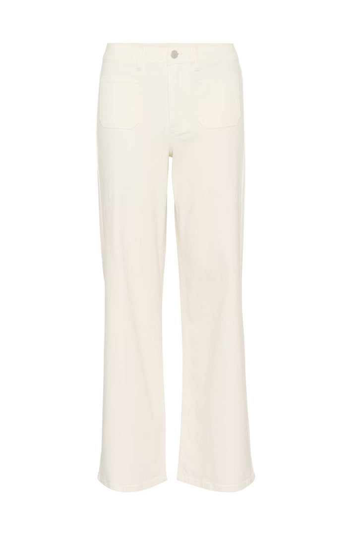 White wide leg jeans