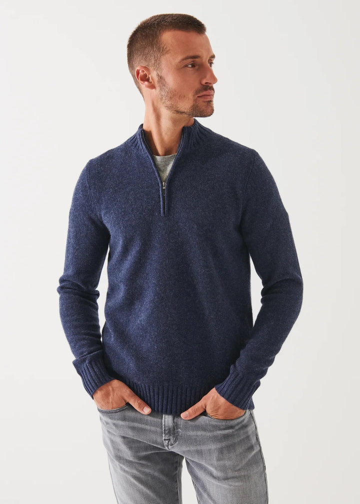Half-zip merino sweater