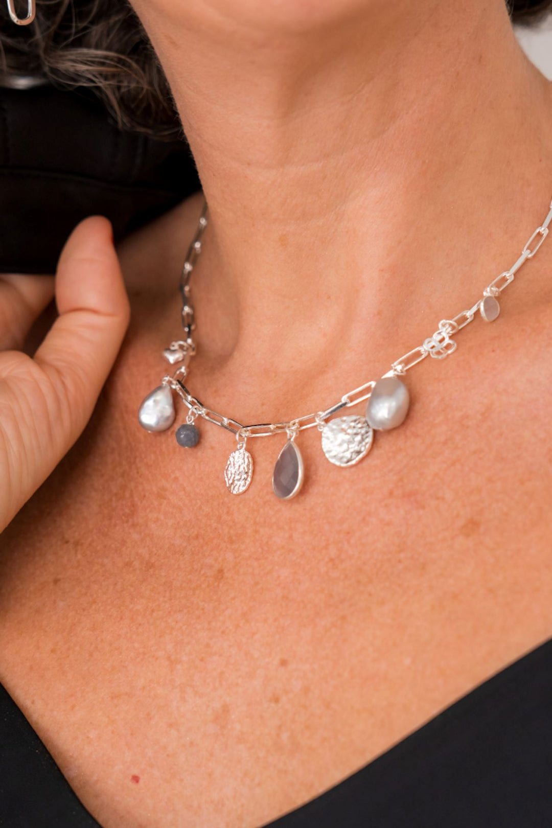 Collier Collier Be Overjoyed - Collection Happy In Grey Femme - Bijoux - Collier Beblue