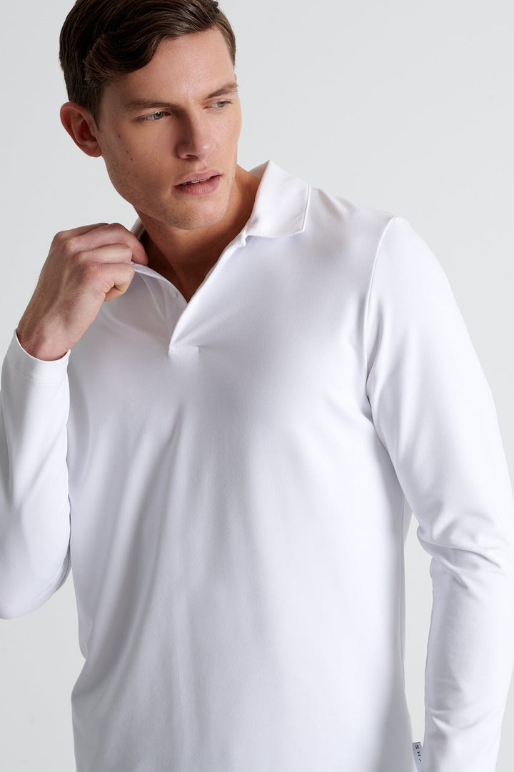 Long sleeve polo shirt