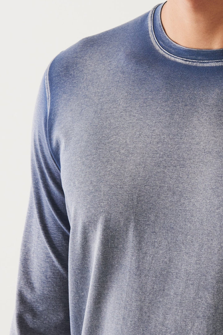 Long-sleeve pima cotton T-shirt