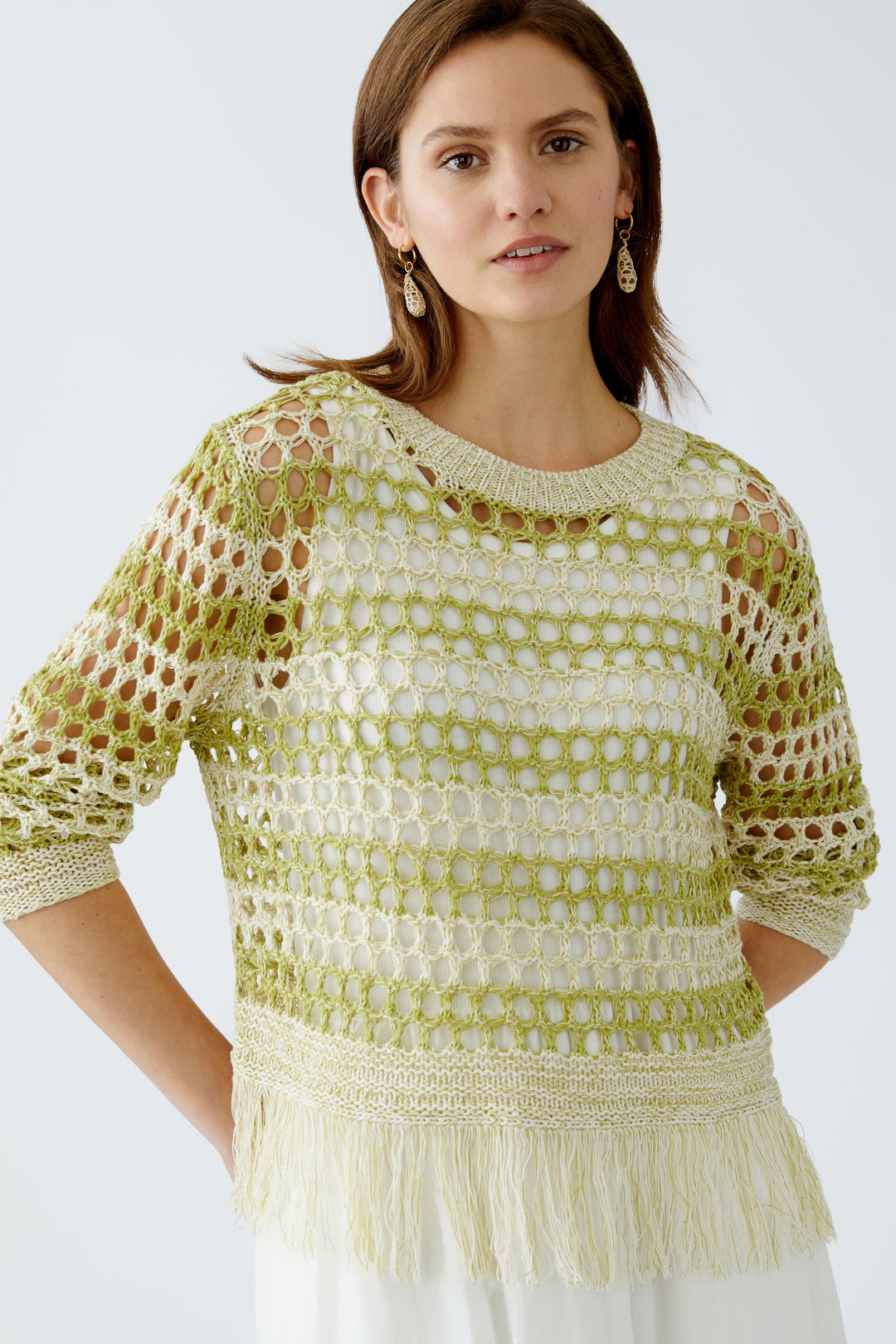 Openwork sweater