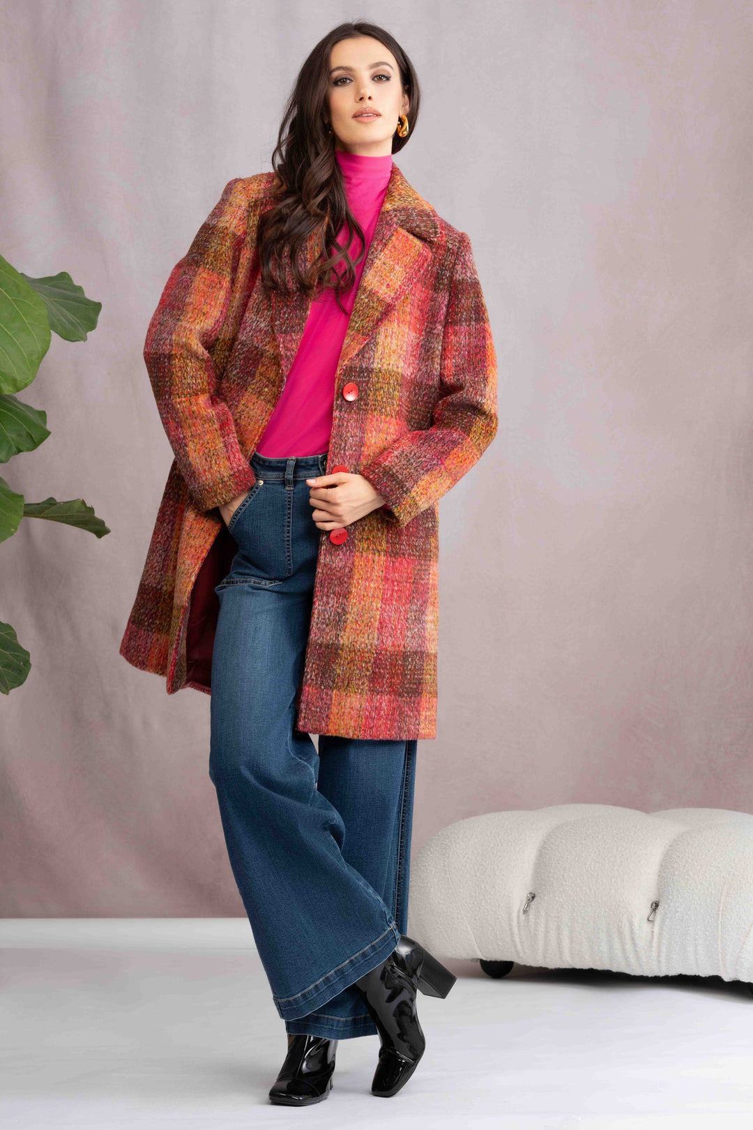 Checkered coat