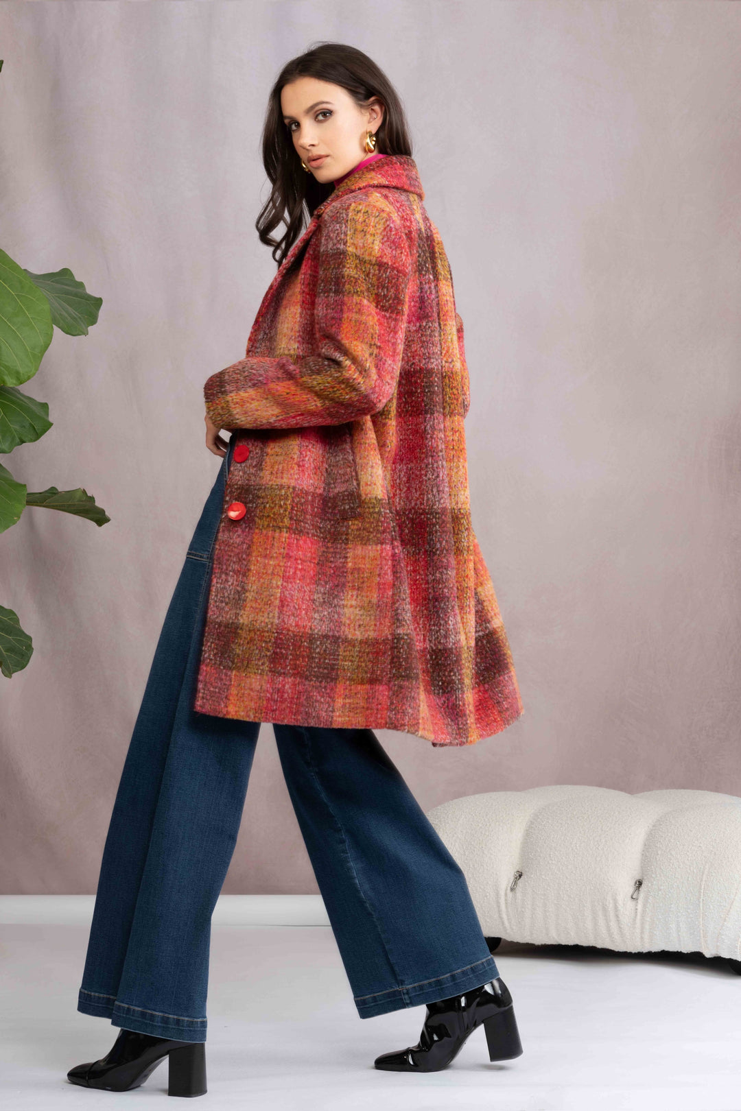 Checkered coat