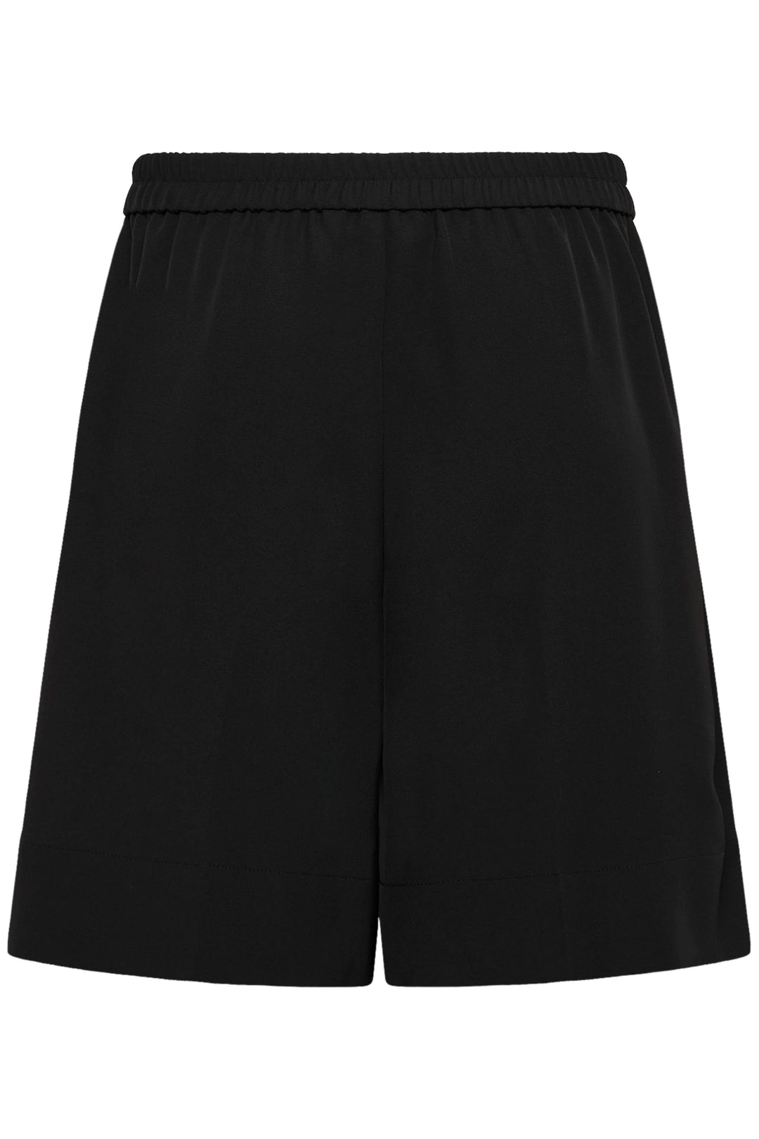 Bermuda Varina fluide taille élastique ceinturé avec poches latérales et ceinture pour un look moderne et confortable.