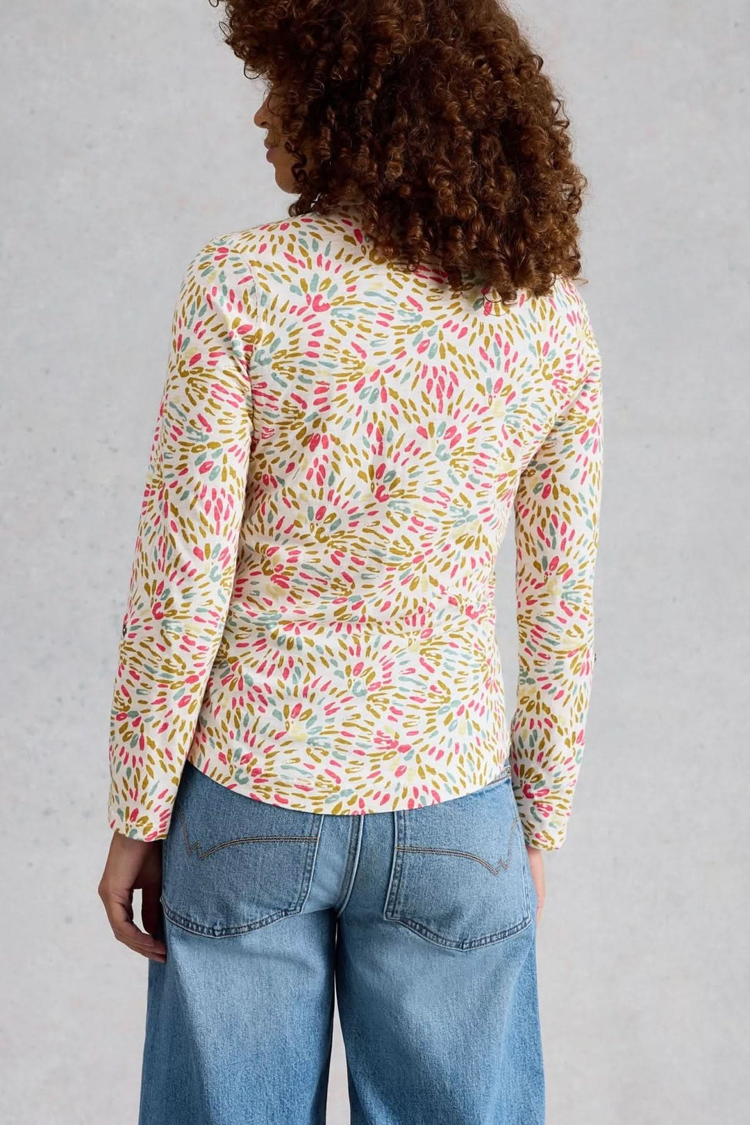 Annie Printed Blouse with Shirt Collar
