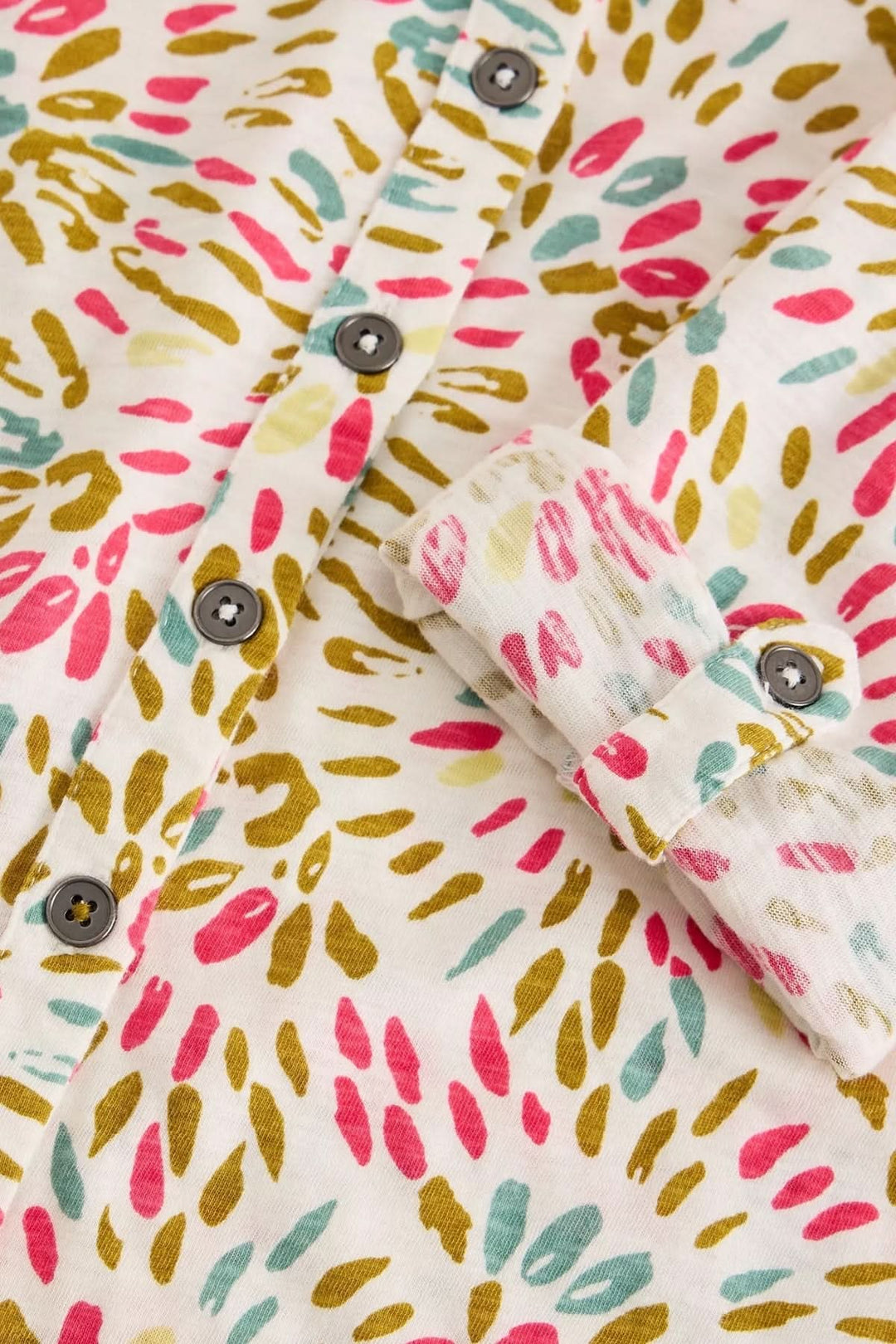 Annie Printed Blouse with Shirt Collar