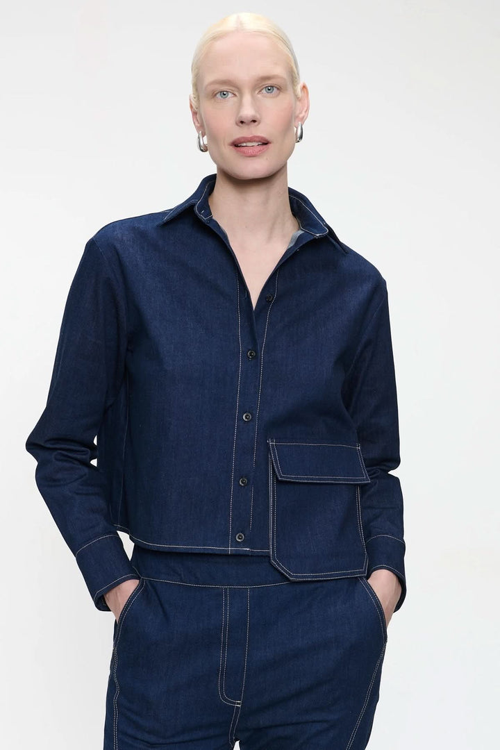 Denim smock