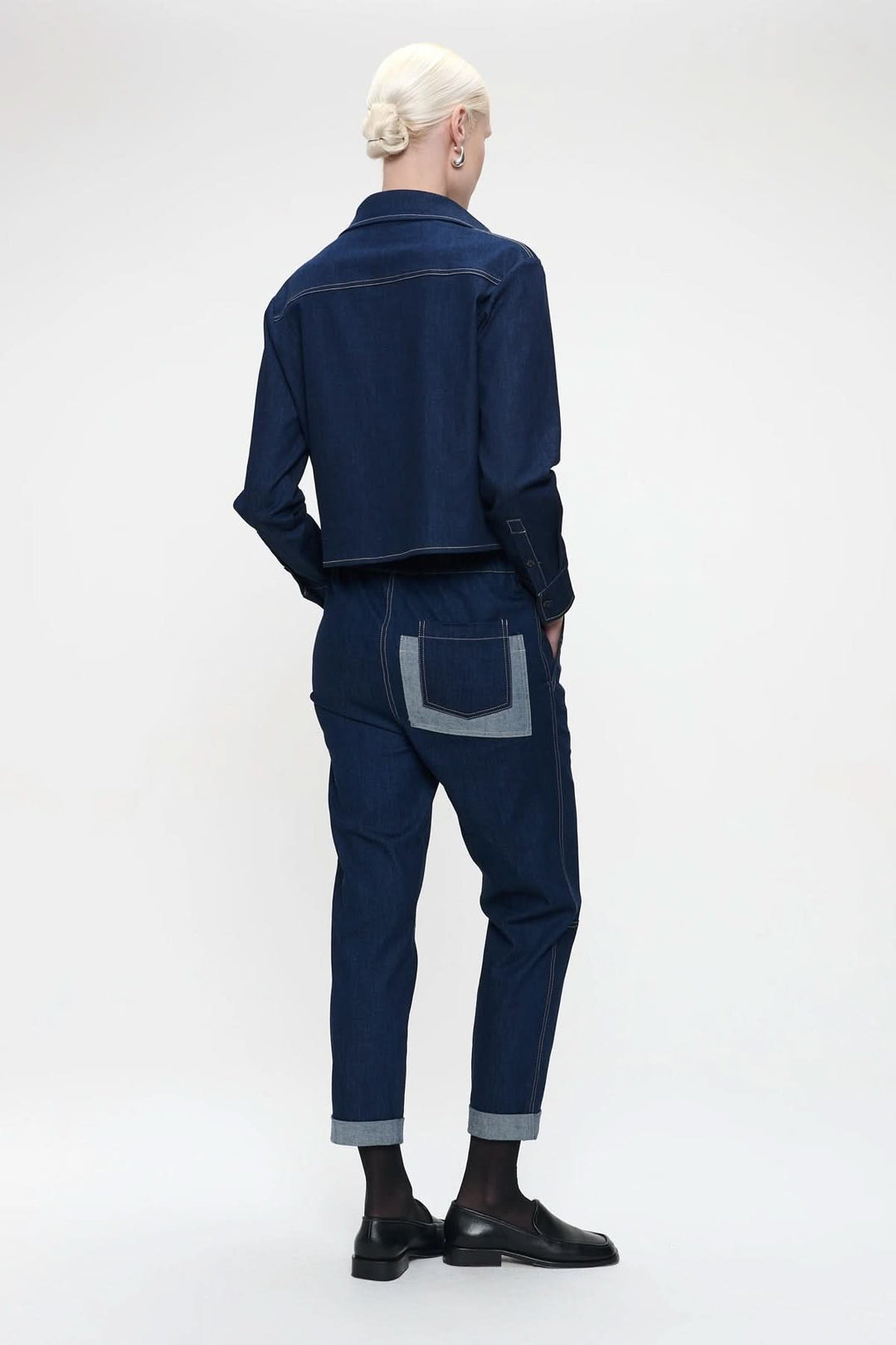 Denim smock