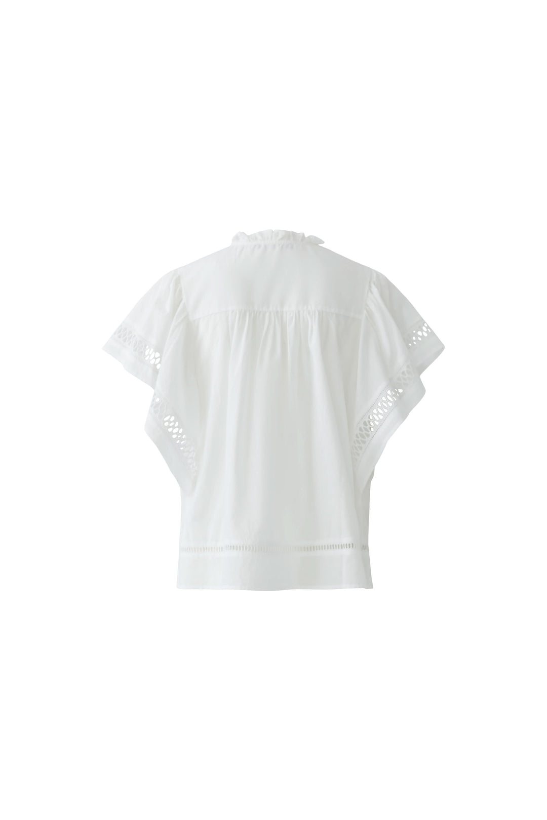 Blouse fluide à détails ajourés