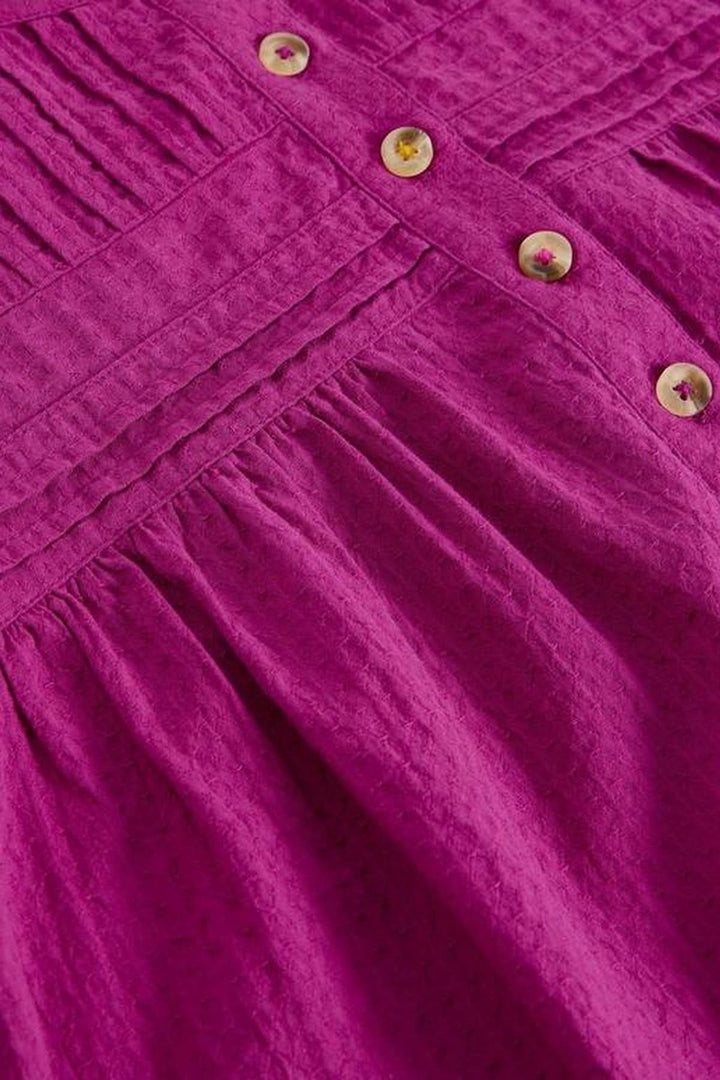 Plumetis blouse with gathered front panel