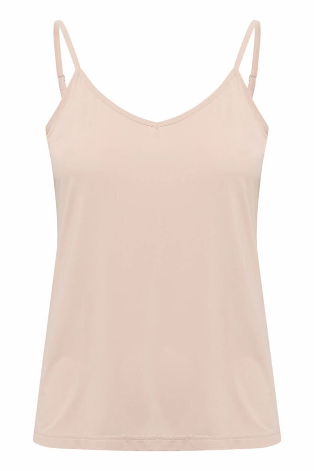 Camisole légère et ajustée avec bretelles ajustables, adaptée à toutes les occasions, couleur beige.