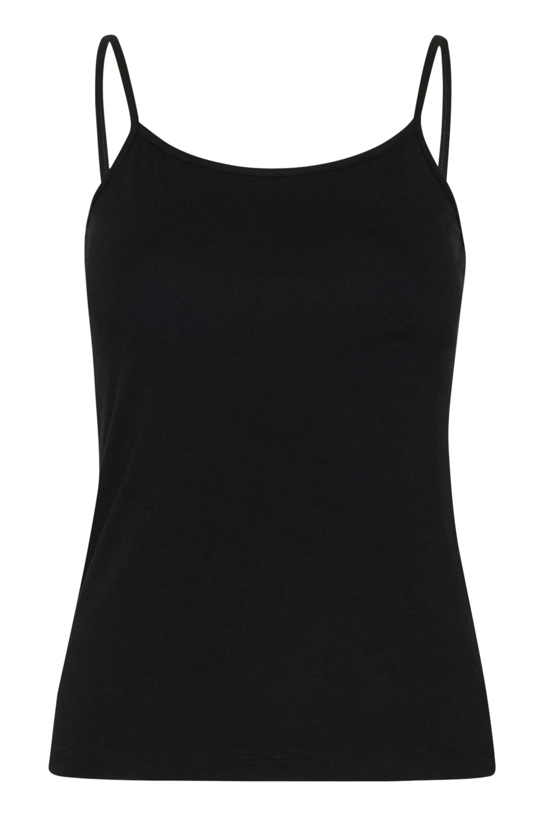 Camisole Frida noire à bretelles réglables, parfaite pour un look élégant et confortable au quotidien.