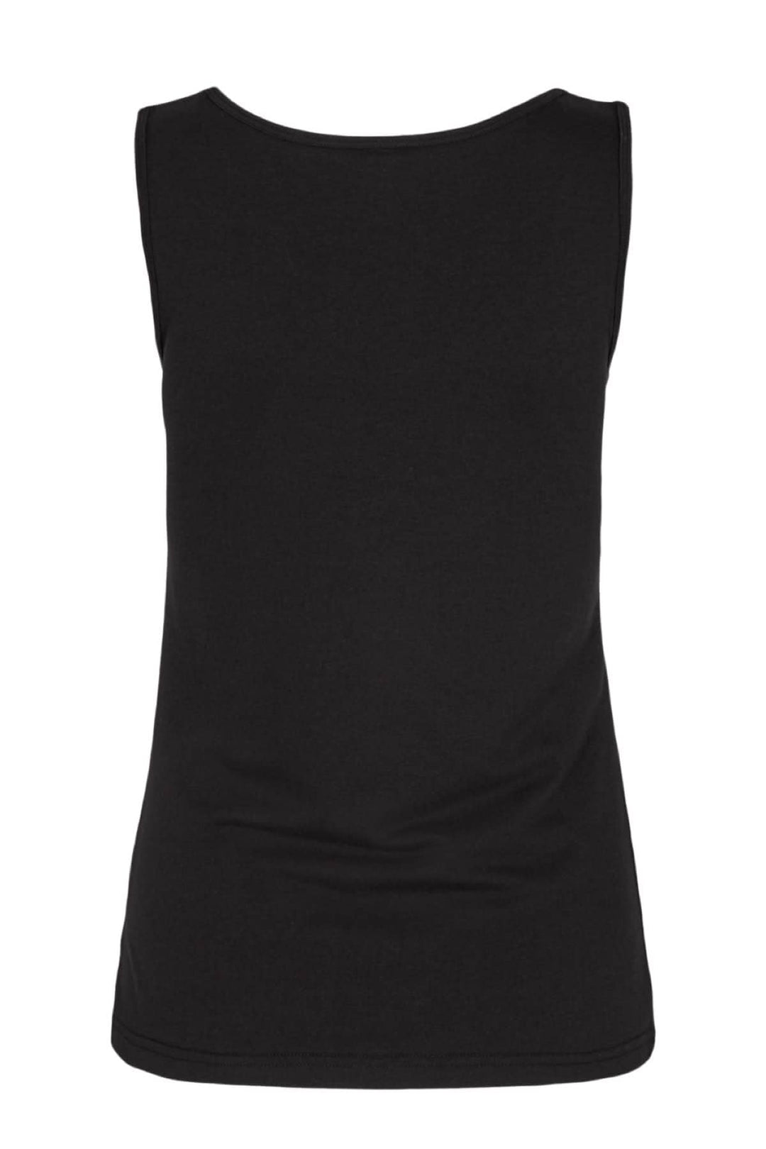 Camisole basique noire sans manches, design simple et confortable, idéal pour l&