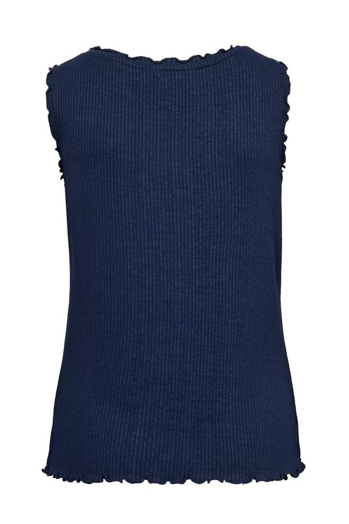 Camisole à col froncé en lin léger, dos uni et finition ourlée, parfaite pour un look décontracté en été.
