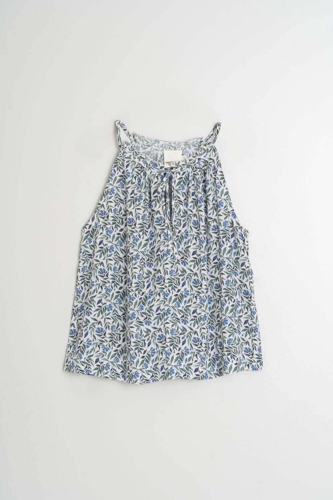Camisole imprimé fleuri à bretelles ajustables et encolure en V, idéale pour l'été.